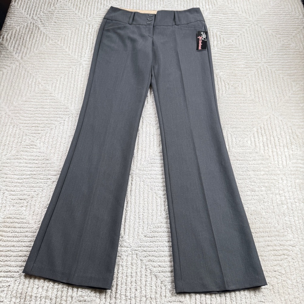Joe Benbasset Flare Dress Pants Women's 3 Gray Corporate Core Dark Academia Y2K